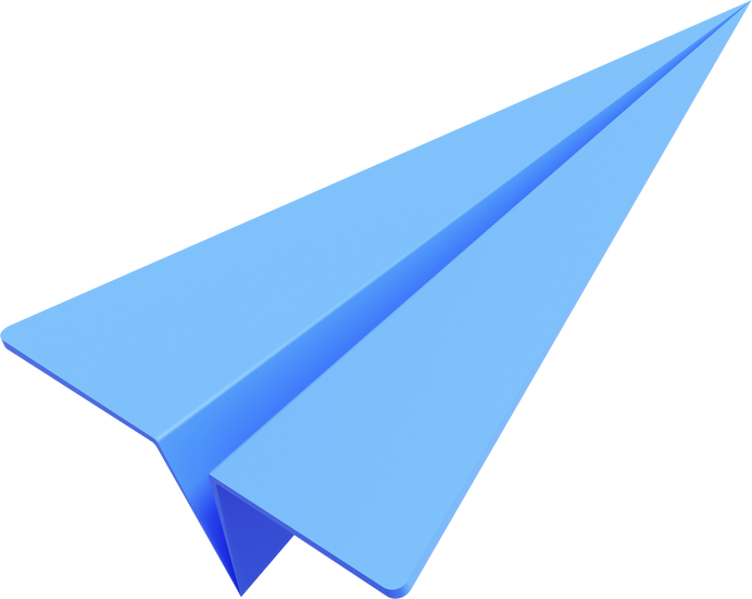 3D Paper Airplane cartoon icon